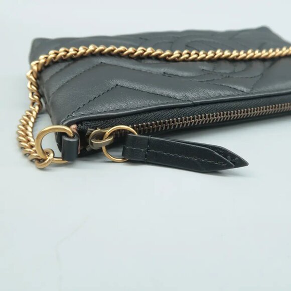 100% Authentic GUCCI GG Marmont Black Leather Tote - Picture 7 of 12